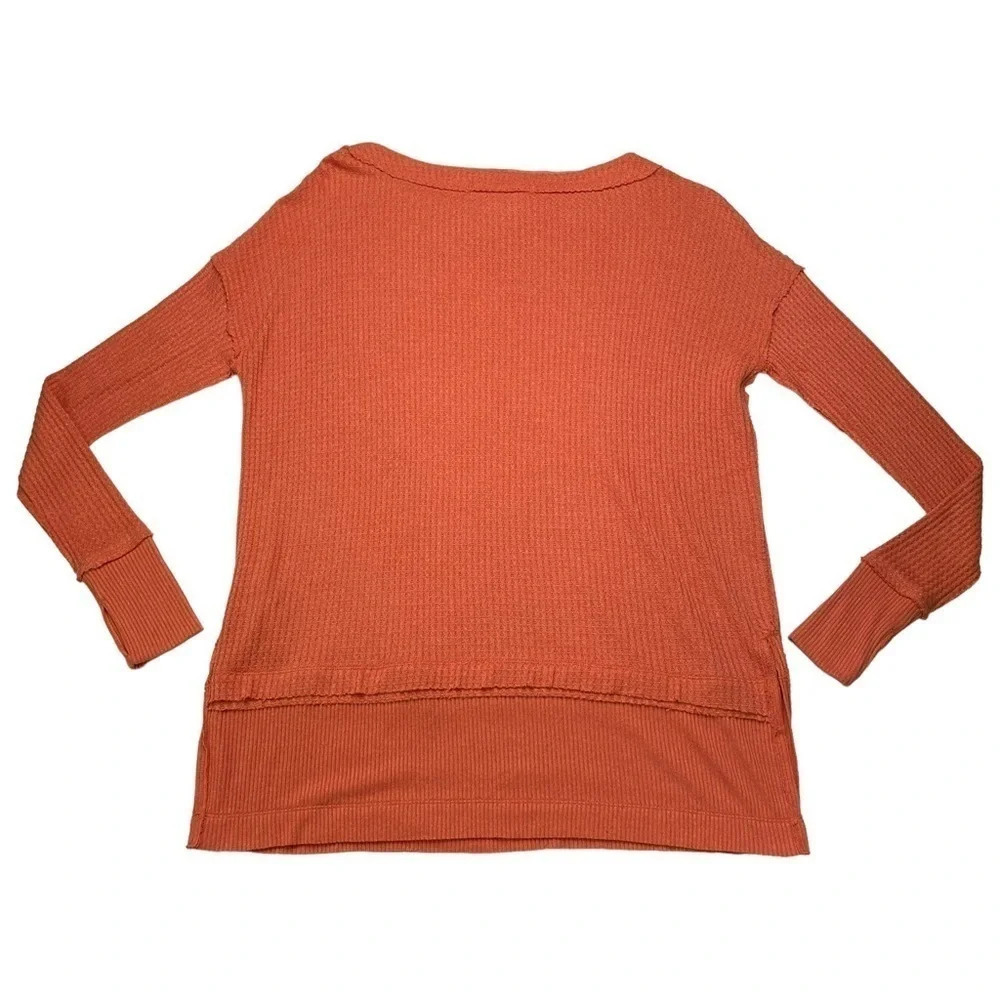 Free People We The Free Coral Light North Slope Thermal Scoop Neck Tunic Size XS - Picture 11 of 12